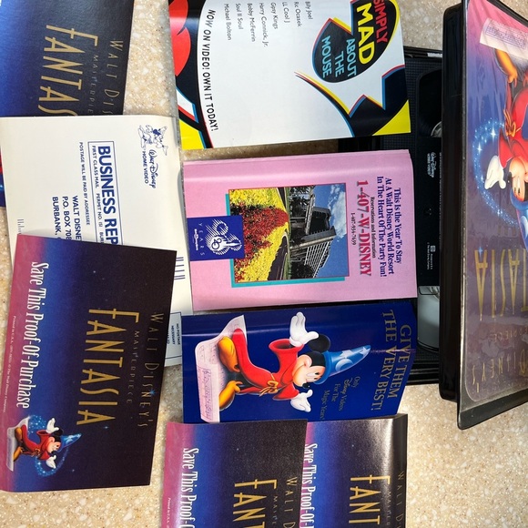 DISNEY VHS 3 Black Diamond Fantasia, Aladdin, Fox+Hound  Bedknobs+Broomsticks- - Picture 16 of 16